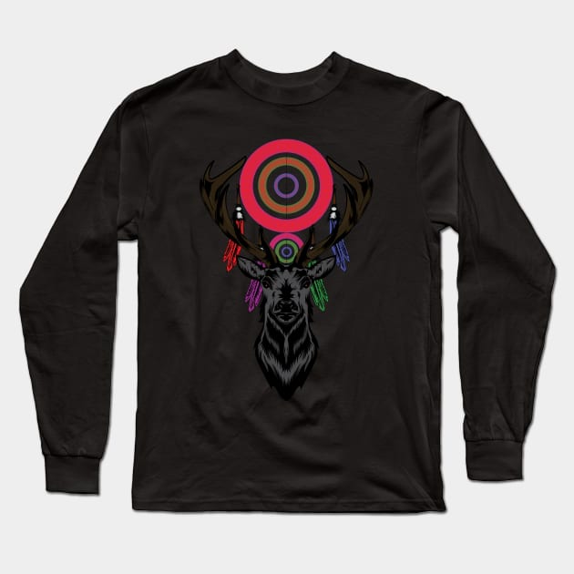 The Deer Dream Catcher Long Sleeve T-Shirt by paulstevegarcia